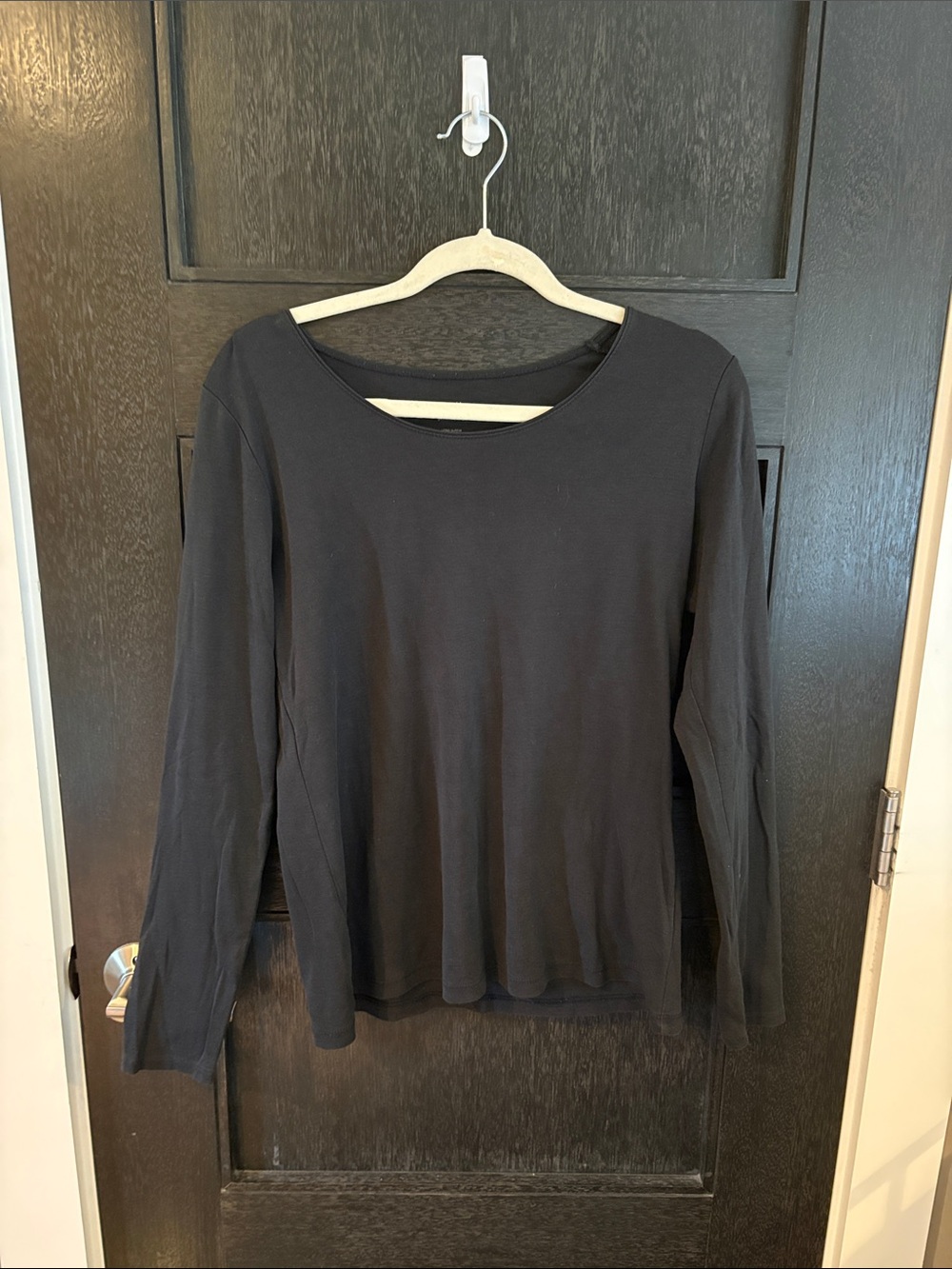 J Jill perfect Pima 100% Pima cotton long sleeve black tee